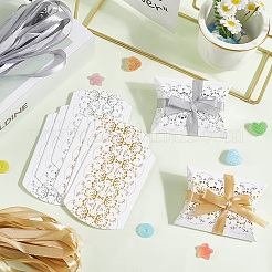40Sets 2 Colors Hot Stamping Pillow Cardboard Paper Printed Candy Boxes&nbsp;CON-BBC0001-13B