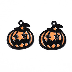 Spray Painted Alloy Enamel Pendants&nbsp;PALLOY-N164-020B