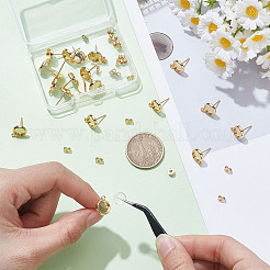 20Pcs Brass Stud Earring Findings&nbsp;KK-UN0006-19