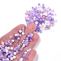 Opaque & Transparent Inside Colours 6/0 Glass Seed Beads&nbsp;SEED-F004-4mm-03