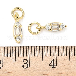 Brass Micro Pave Cubic Zirconia Pendants&nbsp;KK-Z120-40G