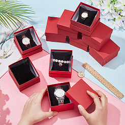 Square Cardboard Watch Storage Boxes&nbsp;CON-WH0104-05A