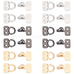 15Sets 3 Colors Alloy Hook and Eye Fasteners&nbsp;DIY-TA0012-27