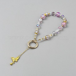 Glass & Acrylic Beaded Mobile Phone Straps&nbsp;AJEW-SZC0003-05A