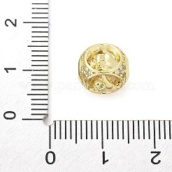 Brass Micro Pave Cubic Zirconia Beads&nbsp;KK-Z095-03G-05