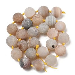 Natural Geode/Druzy Agate Beads Strands&nbsp;G-A248-A05-01