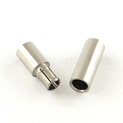 Tarnish Resistant Column Smooth Surface 316 Surgical Stainless Steel Bayonet Clasps&nbsp;STAS-R074-02