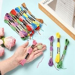 6Bundles Polyester Embroidery Floss&nbsp;OCOR-YW0001-25G