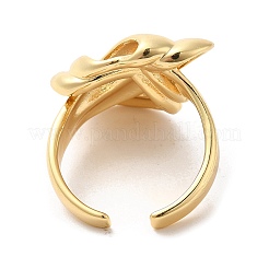 Brass Open Cuff Rings&nbsp;RJEW-P098-20G