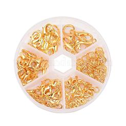 Alloy Lobster Claw Clasps and Jump Rings Set&nbsp;PALLOY-X0004-G-B