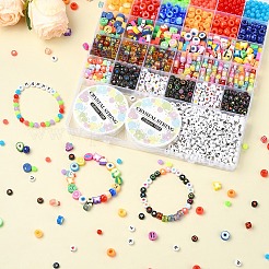 DIY Acrylic & Polymer Clay Beads Bracelets Jewelry Making Kits&nbsp;DIY-YW0010-79