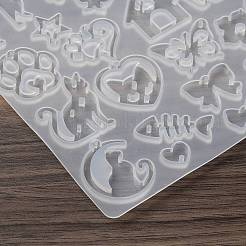 Cat Shape Theme DIY Pendant Silicone Molds&nbsp;DIY-F161-01A