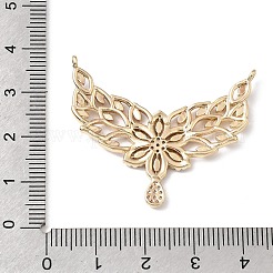 Brass Micro Pave Clear Cubic Zirconia Pendants&nbsp;KK-N290-16G