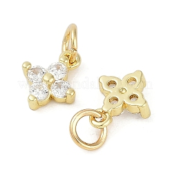 Rack Plating Brass Micro Pave Cubic Zirconia Pendants&nbsp;KK-H509-13G