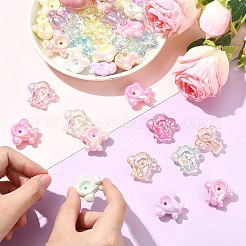 60Pcs 2 Styles UV Plating Opaque Acrylic Beads&nbsp;MACR-CJ0002-36