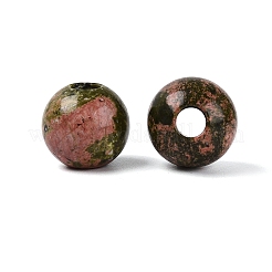 Natural Unakite European Beads&nbsp;G-Q602-09C-09