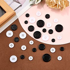 100Pcs 10 Styles Resin Buttons&nbsp;RESI-YW0003-14