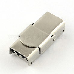 Tarnish Resistant Smooth Surface 201 Stainless Steel Watch Band Clasps&nbsp;STAS-R063-87