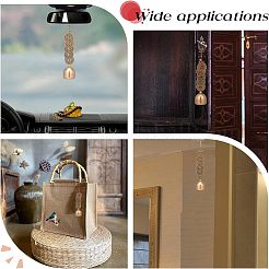 2cs 2 Colors Brass Bell Pendant Decorations&nbsp;HJEW-FH0001-15