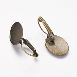 Brass Leverback Earring Findings&nbsp;X-KK-A025-AB