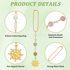 Sun Alloy Pendant Decorations&nbsp;HJEW-WH20003-56C