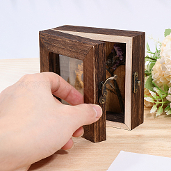 Square Wood Insect Display Case with White EVA Foam Mat Inside&nbsp;CON-WH0086-103A