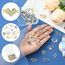 36Pcs 9 Styles Alloy Links Connectors&nbsp;FIND-FS0003-16