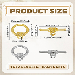 2 Colors Alloy Toggle Clasps&nbsp;FIND-LP0007-45