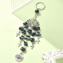 Flat Round with Eye Alloy Pendant Keychains&nbsp;KEYC-JKC00544-03