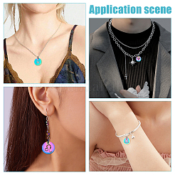 12Pcs 12 Styles Hollow Stainless Steel Charms&nbsp;FIND-WR0012-01