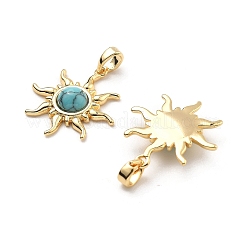 Synthetic Turquoise Pendants&nbsp;KK-B129-14G-02