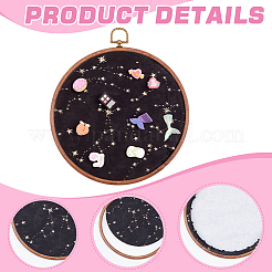 Flat Round Polyester & Acrylic Wall Mounted Brooch Organizer Display Boards&nbsp;AJEW-WH20006-30A
