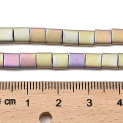 Electroplated Frosted Non-magnetic Synthetic Hematite Beads Strands&nbsp;G-G089-B01-17