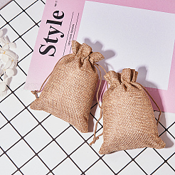 Burlap (Polyester) Packing Pouches Drawstring Bags&nbsp;ABAG-BC0001-07B-18x13