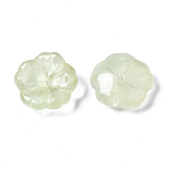 Transparent Spray Painted Imitation Jade Glass Beads&nbsp;GLAA-Q089-003-E002