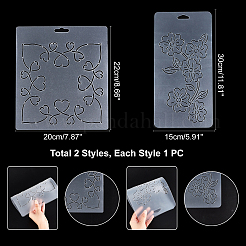 2Sheets 2 Styles Plastic Drawing Painting Stencils Templates&nbsp;DIY-CA0001-86