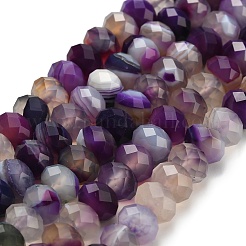 Natural Banded Agate Beads Strands&nbsp;G-Z111-A01-04
