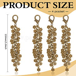4Pcs Alloy Pendant Decorations&nbsp;HJEW-MA00056