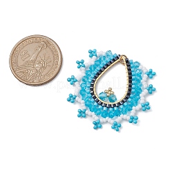 Glass Seed Beads Big Pendants&nbsp;PALLOY-MZ00410-02