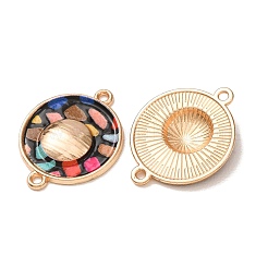 Printed Alloy Enamel Connector Charms&nbsp;AL-CBA2638-02B