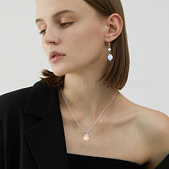 40Pcs 8 Colors Glass Pendants&nbsp;PALLOY-YW00157
