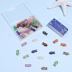 60Pcs Baking Paint Transparent Glass Beads&nbsp;DGLA-SC0001-11
