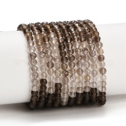 Gradient Color Natural Smoky Quartz Beads Strands&nbsp;G-Z106-A05-4mm-01