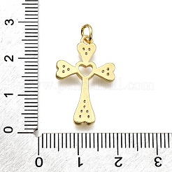 Brass Micro Pave Cubic Zirconia Pendants&nbsp;KK-Z100-35G-01