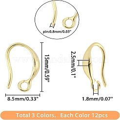 Brass Earring Hooks&nbsp;KK-FH0001-30