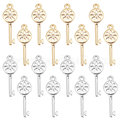 16Pcs 2 Colors Brass Micro Pave Cubic Zirconia Pendants&nbsp;ZIRC-FH0001-14