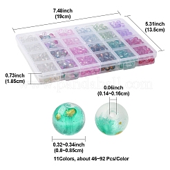 552Pcs 11 Colors Frosted Baking Paint Glass Beads&nbsp;DGLA-FS0001-14