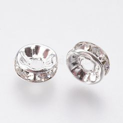 Brass Grade A Crystal Rhinestone Beads&nbsp;RB-A003-8MM-S
