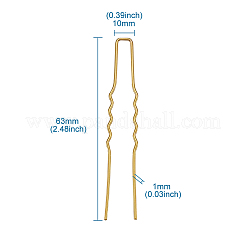 Hair Accessories Iron Hair Forks Findings&nbsp;OHAR-TAC0002-01G