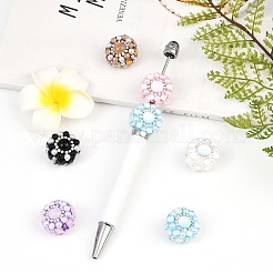 Inlay Glass Polymer Clay Rhinestone Rondelle Beads&nbsp;CLAY-A004-02